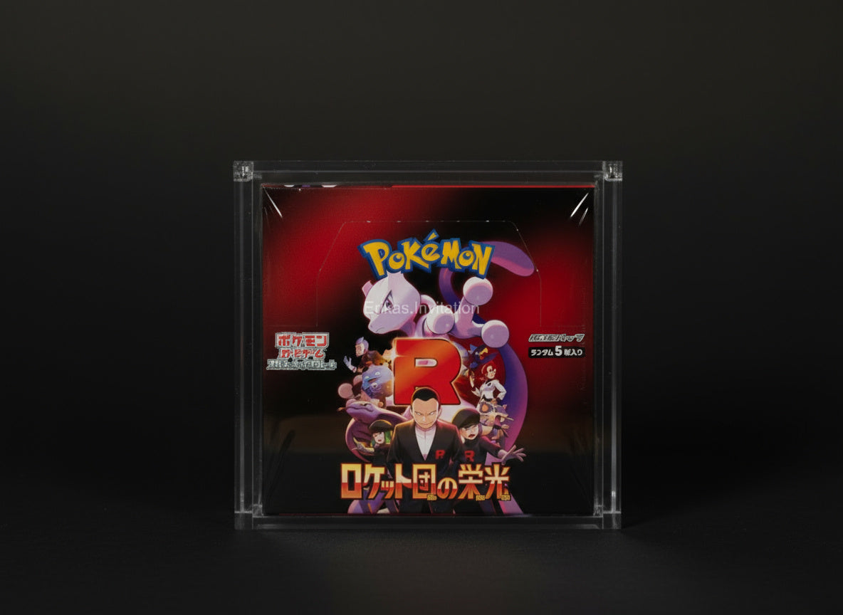 pokemon japanese booster box acrylic case Japanese) Booster Box (Holds 30 Booster Packs) Acrylic Display Case – Erika's Invitation